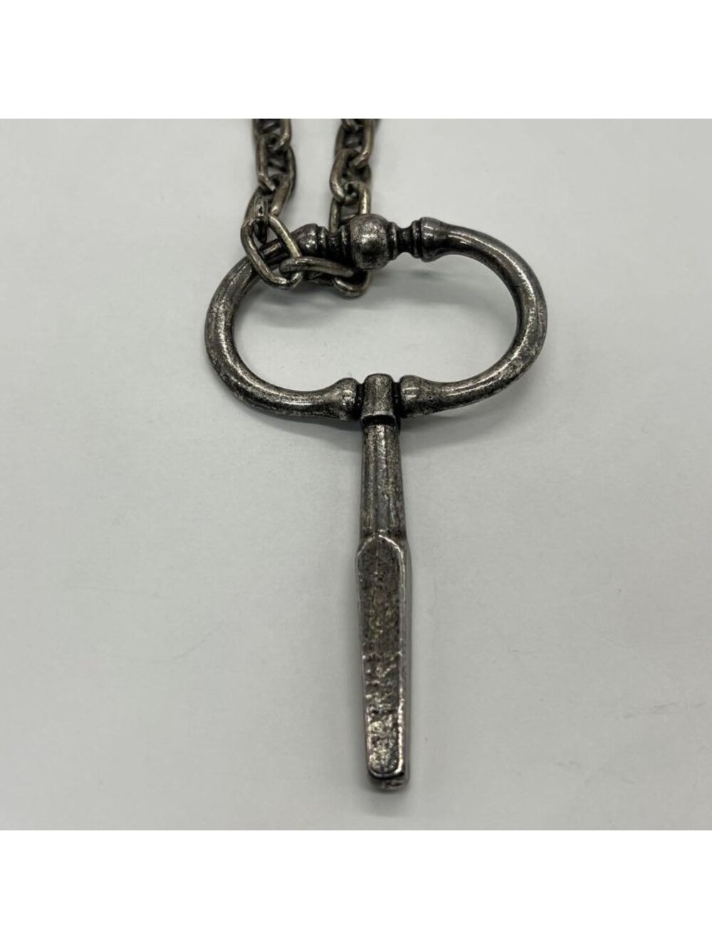 Saint Laurent Yves Key Motif Anchor Chain Necklace Metal - Picture 3 of 15